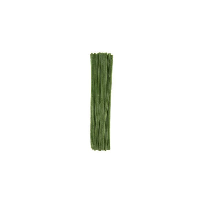 MOSS GREEN 12 " CHENILLE STEMS - 100 PER PACK