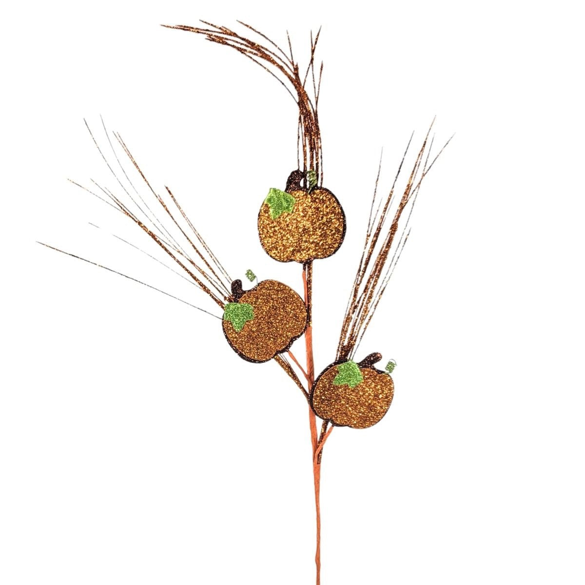 25 " H GLITTER / EVA PUMPKIN SPRAY - ORANGE , BROWN , LIME - WF416