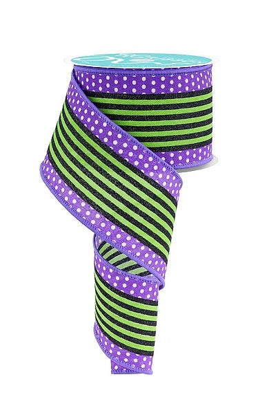2.5" x 10yd Vertical Stripe/Polka Dot - RGF156623