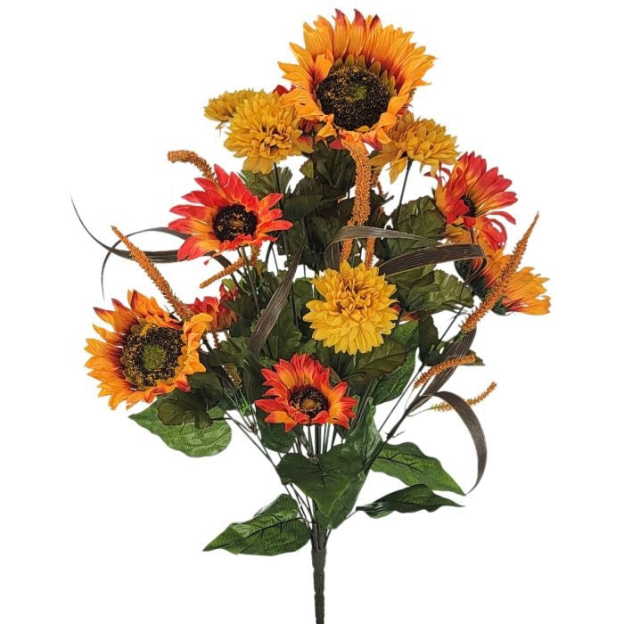 X24 SUNFLOWER MIX BUSH ARTIFICIAL FLORAL