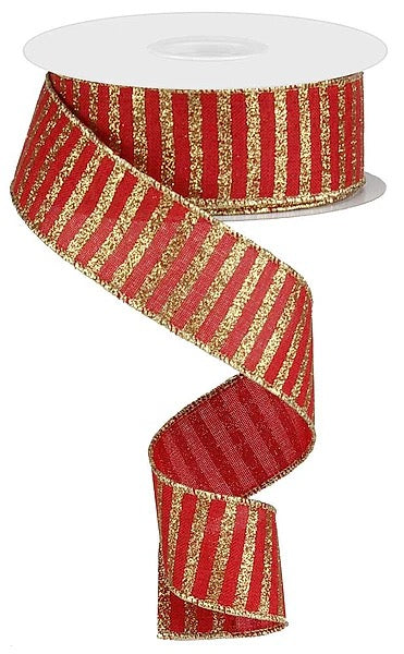 1.5" x 10yd Glitter Stripe On Royal - RG0169124
