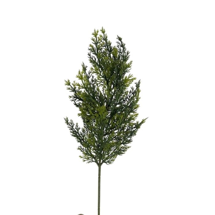 19.5" SOFT CEDAR SPRAY 15LEAVES - GREEN