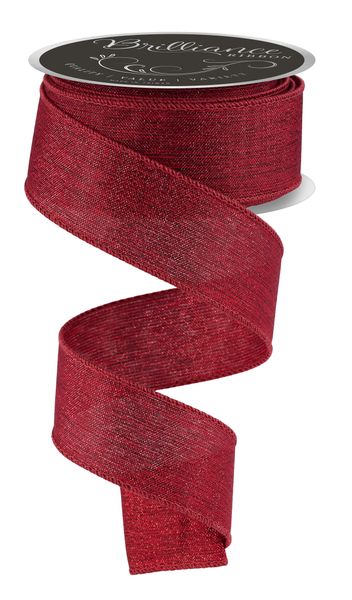 Brilliance 1.5" x 10yd Royal Burlap W/Metallic Wired Ribbon - LS400196