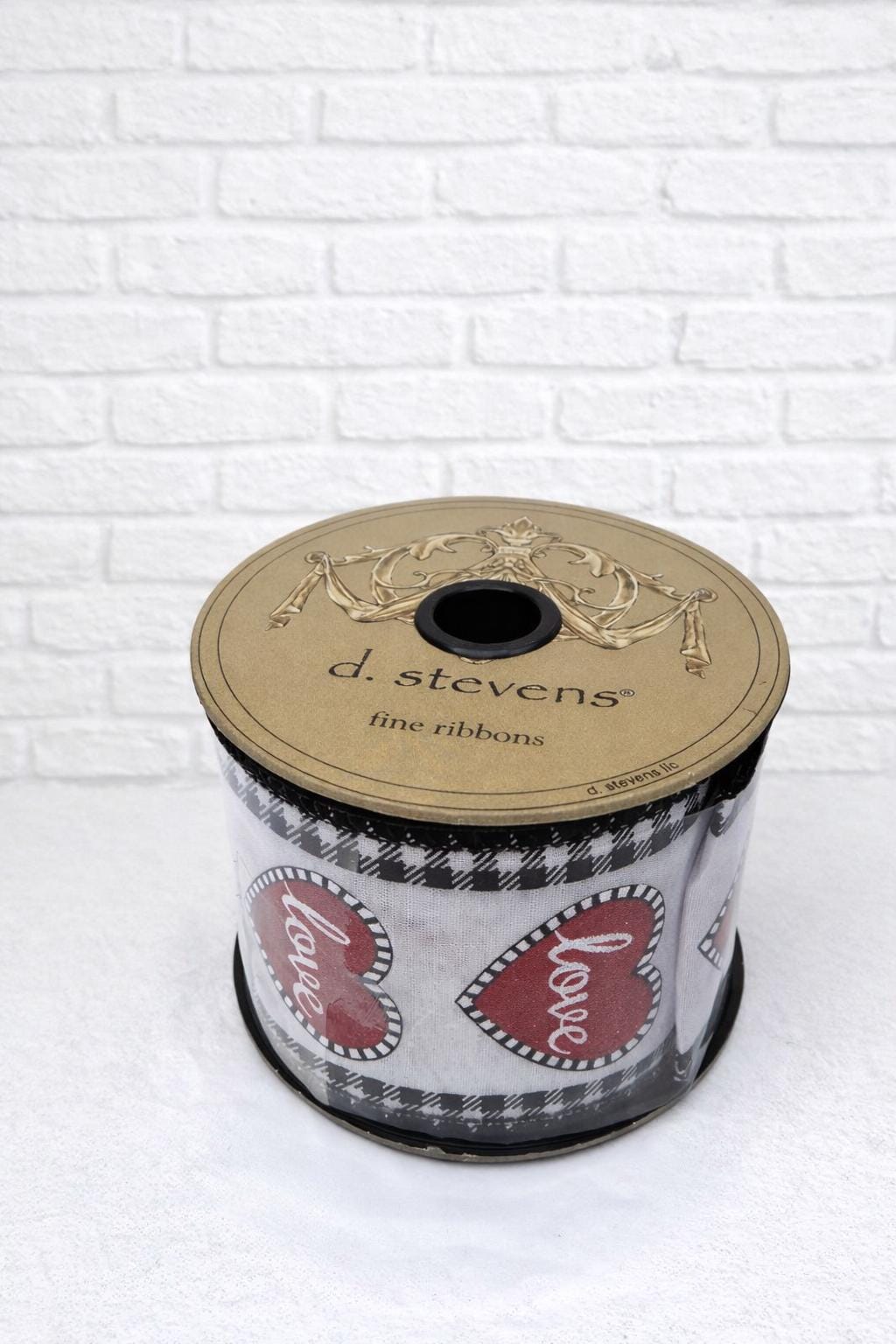 2.5” x 10 yds D. Stevens Valentine Ribbon - 88-4045