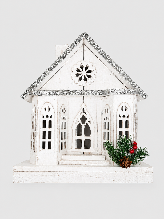 11" X 4.25" X 12.5" CHAPEL W/ 10 LIGHTS