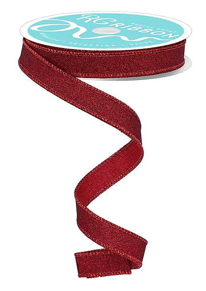 5/8" x 10yd Fine Glitter On Royal Red - RGF109605