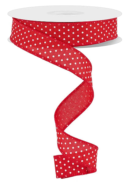 7/8" x 10yd Raised Swiss Dots On Royal Red - RG0765124