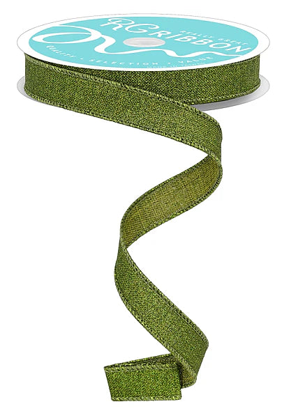 5/8" x 10yd Fine Glitter On Royal Green - RGF109652