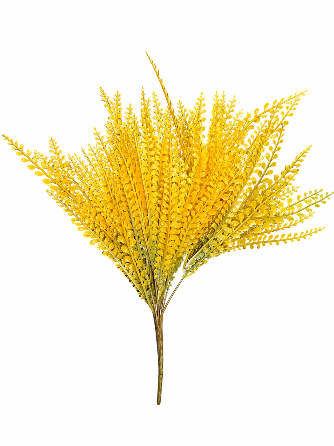 Artificial Floral Bead Grass Bush X7 Yellow