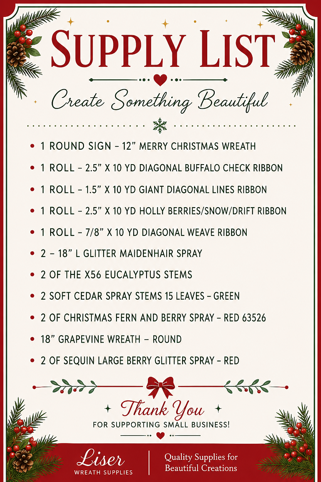 Merry Christmas By Little Luxuries Wreath Kit