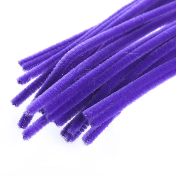 PURPLE 12 " CHENILLE STEMS - 100 PER PACK