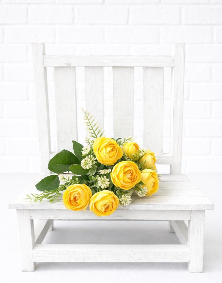 Artificial Yellow Ranunculus Floral Boquet