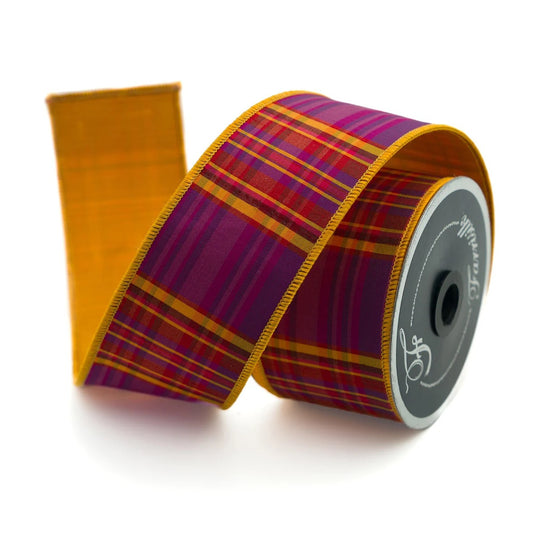 Farrisilk Candy Corn Plaid - 2.5"X10YD