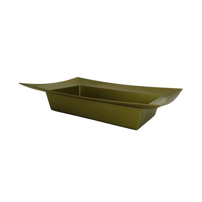 9"L X 4"W Gold Plastic Flare Tray
