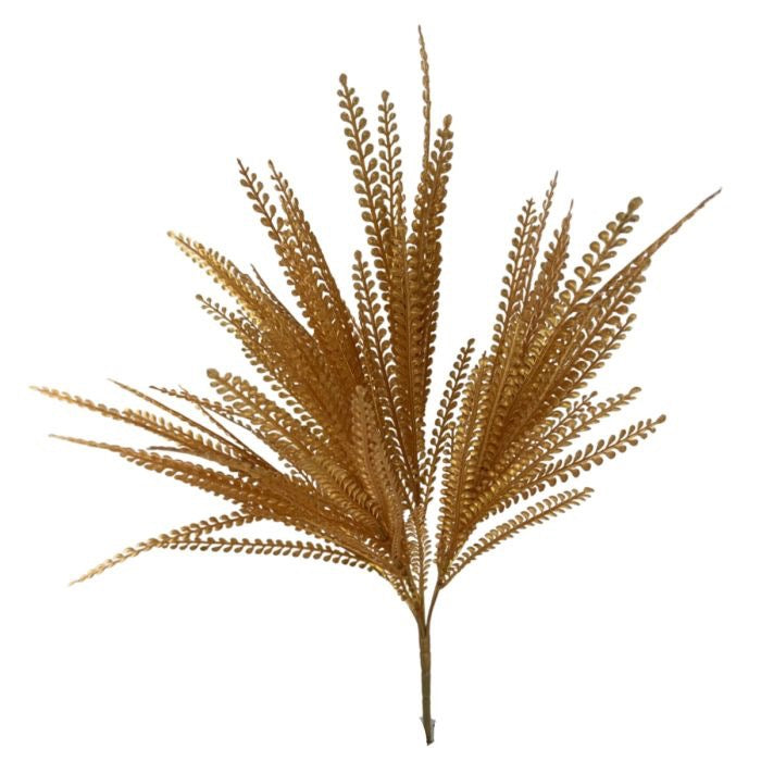X7 LARGE PLASTIC BEAD GRASS 49 LEAVES/GOLD