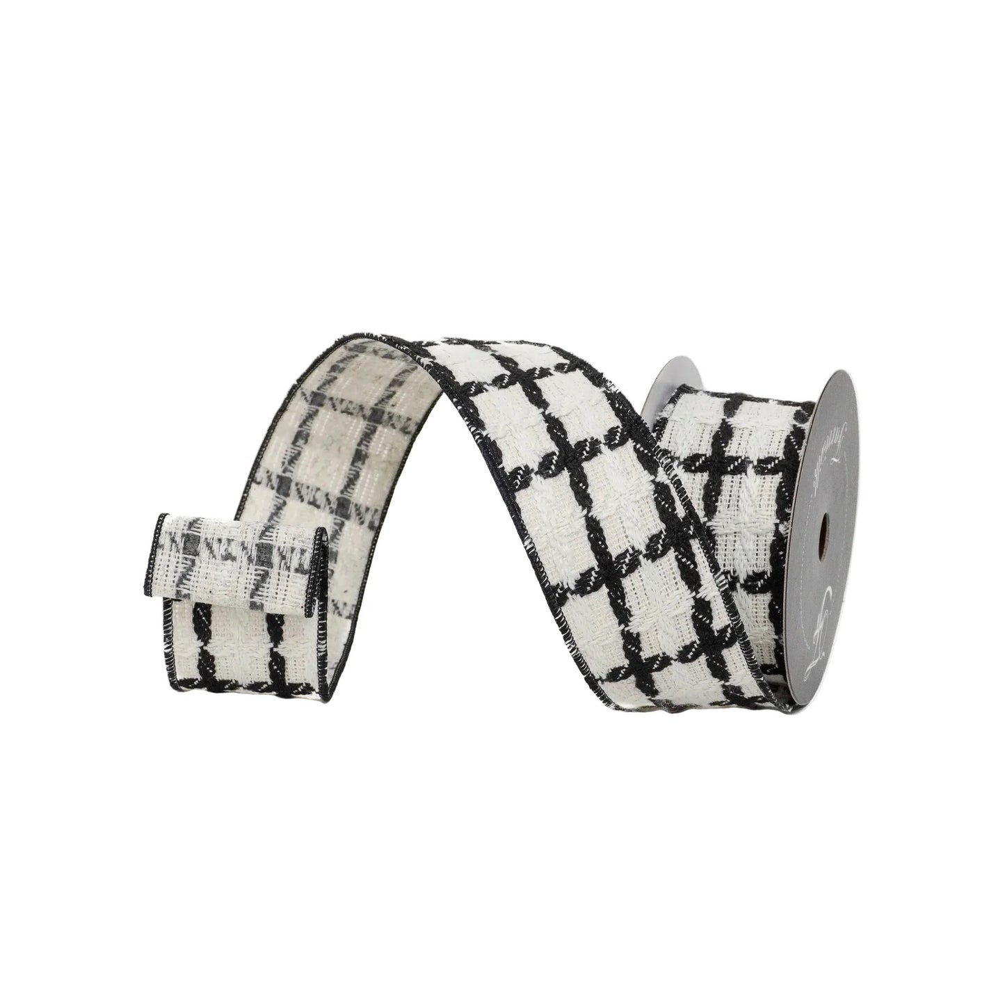 BLACK/WHITE NOIR TWEED -  2.5"X10YD