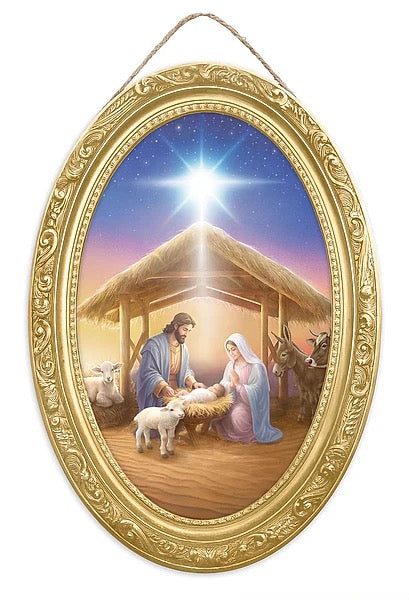 13"H x 9"L Mdf Holy Family Nativity