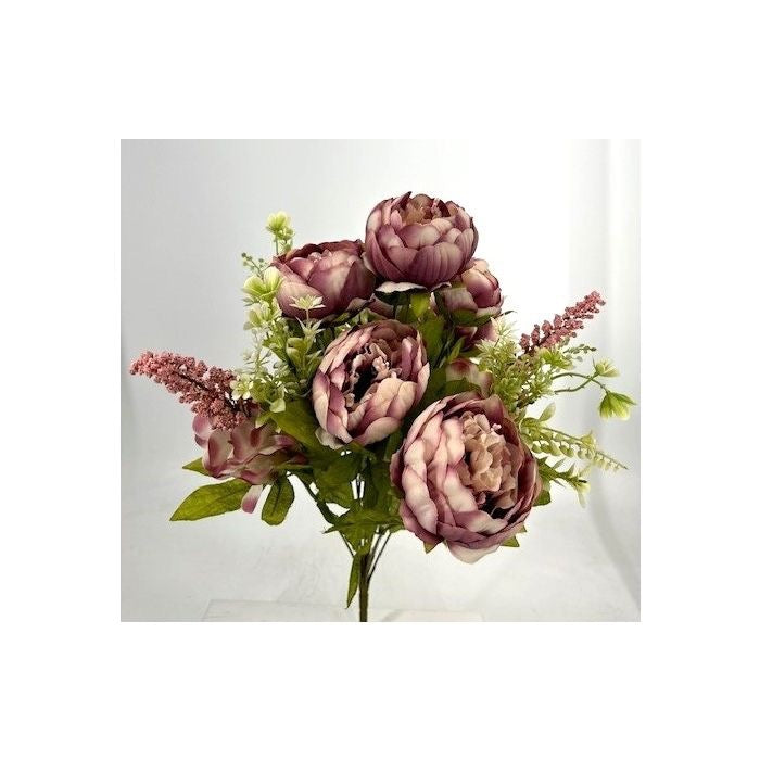 X13 PASSIONATE PEONY BUSH - CAMEO ROSE - ARTIFICIAL FLORAL