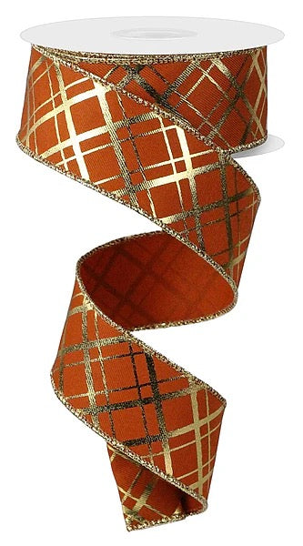 1.5" x 10yd Metallic Thick/Thin Diagonal - RGE1673T3