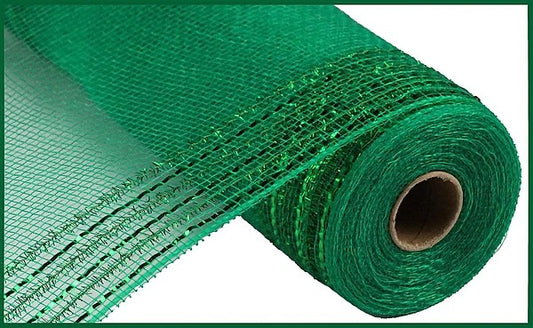 10.25" x 10yd Tinsel/Foil Wide Border Deco Mesh - RY850706