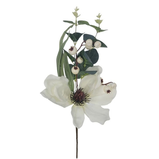 18" MAGNOLIA PICK W/ BERRY EUCALYPTUS FEATHER LEAF
