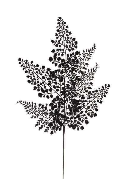 23"L Glitter Maidenhair Fern Spray x 7 - XS236602