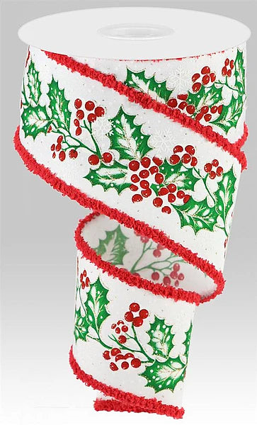 RG 2.5" x 10yd Holly Berries/Snow/Drift - RGA801627