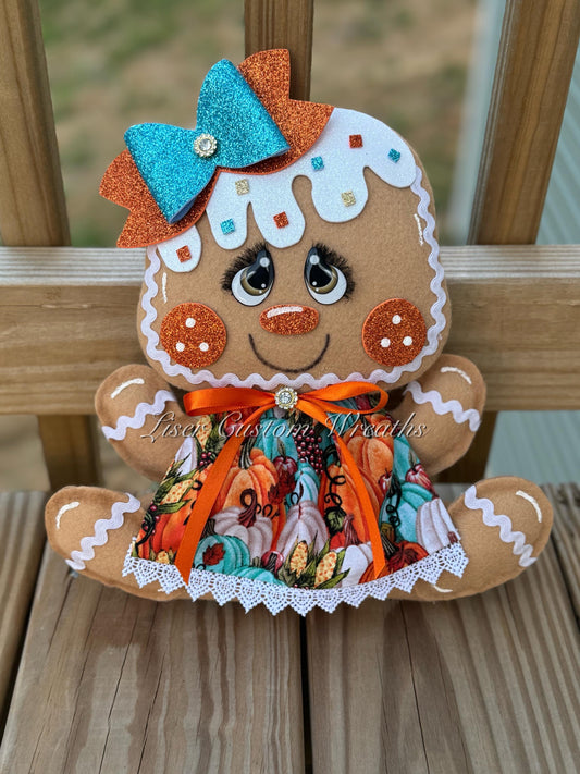 MADE TO ORDER***Fall Gingerbread Girl Plush