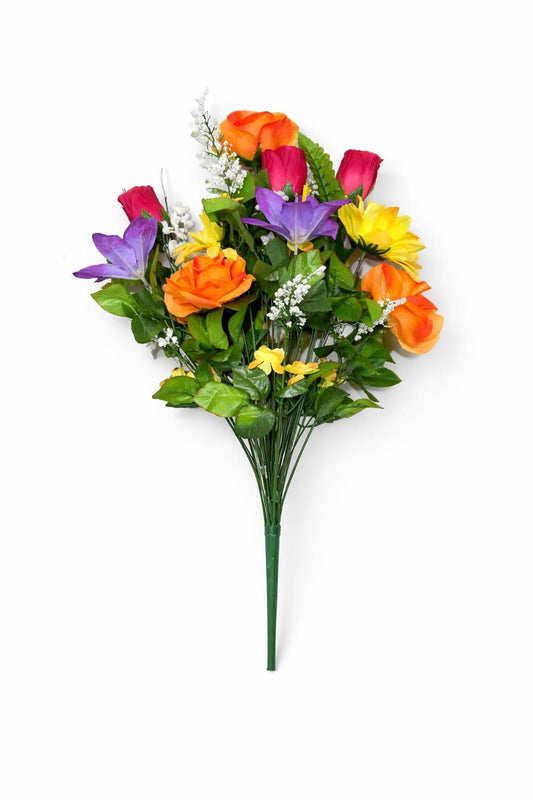 Mixed Colorful Floral Bush - CS12018PBYO